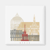 Liege skyline poster magneet (Voorkant)