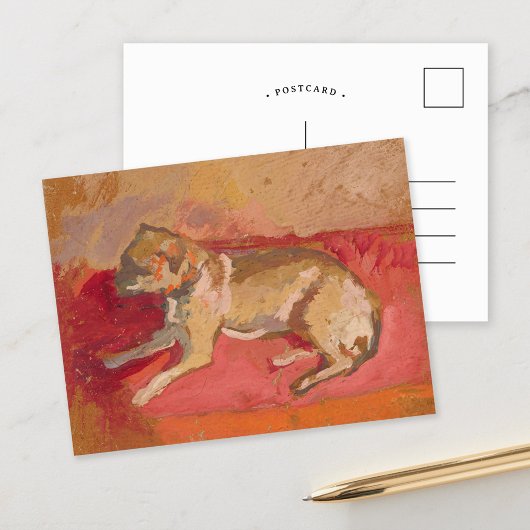 liegende hond | Zygmunt Waliszewski Briefkaart