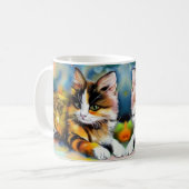 Liegende Katze, Aquarell -  Koffiemok (Voorkant links)
