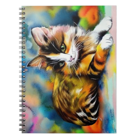 Liegende Katze, Aquarell -  Notitieboek (Voorkant)