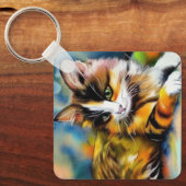 Liegende Katze, Aquarell -  Sleutelhanger (Voorkant)