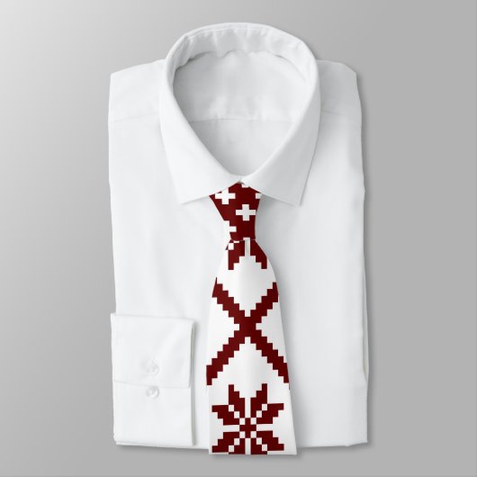 Lielvarde Belt Motif Symbolen Nordic Star Stropdas (Gebonden)