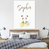 Lienzo Baby Shower Panda Canvas Afdruk (Insitu (Slaapkamer))
