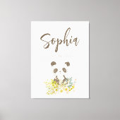 Lienzo Baby Shower Panda Canvas Afdruk (Voorkant)