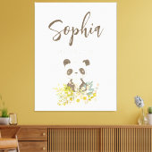 Lienzo Baby Shower Panda Canvas Afdruk (Insitu (Woonkamer))