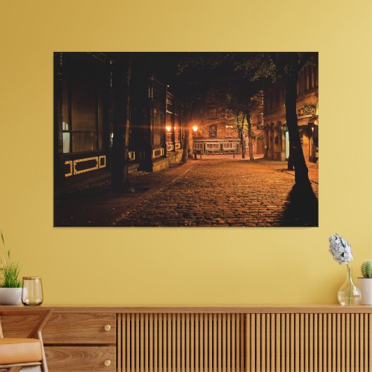 Lienzo Ciudad nocturna Canvas Afdruk (Insitu (Woonkamer))