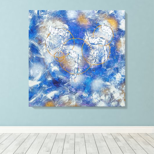 Lienzo De Imitación YHWH יהוה‎- Yud Hei Wav Hei Canvas Afdruk (Insitu (Houten vloer))