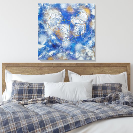 Lienzo De Imitación YHWH יהוה‎- Yud Hei Wav Hei Canvas Afdruk (Insitu (Slaapkamer))