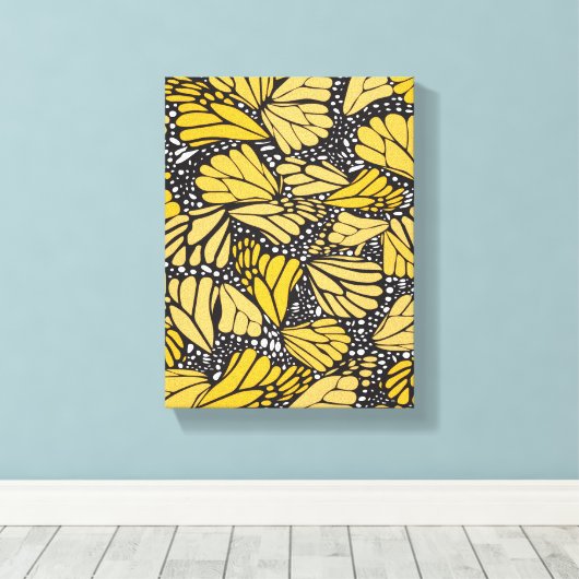 Lienzo estampado mariposa monarca canvas afdruk (Insitu (Houten vloer))