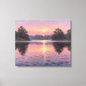 Lienzo Lake During Dusk Canvas Afdruk (Voorkant)