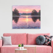 Lienzo Lake During Dusk Canvas Afdruk (Insitu (Woonkamer))