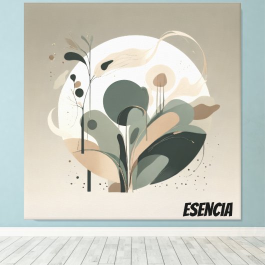 Lienzo Minimal Biodiversidad Esencia Canvas Afdruk (Insitu (Houten vloer))