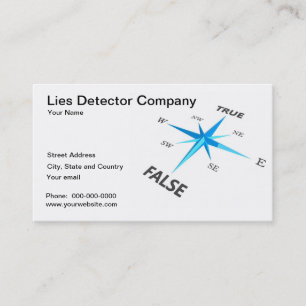 Lies Detector Company Visitekaartje