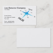 Lies Detector Company Visitekaartje (Voorkant / Achterkant)