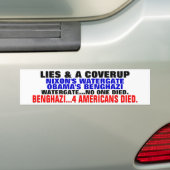 LIES EN EEN DEKKING... BENGHAZI VAN OBAMA BUMPERSTICKER (Op auto)
