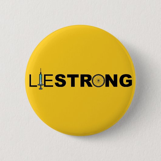 LIESTRONG - Lance Armstrong Ronde Button 5,7 Cm (Voorkant)