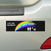 LIET DE RAINBOW-KANTOOR WALL STREET! BUMPERSTICKER (Op auto)