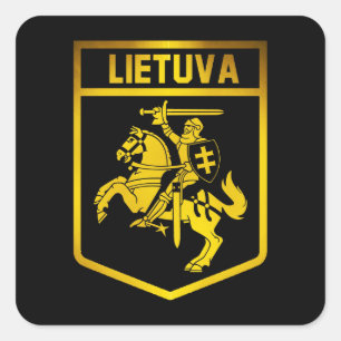 Lietuva Emblem Vierkante Sticker