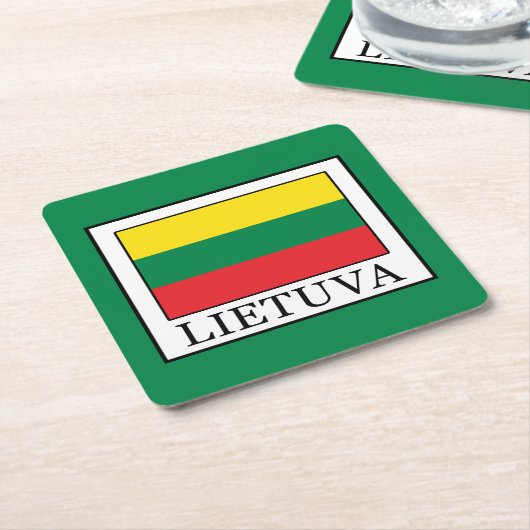 Lietuva Kartonnen Onderzetters (Schuin)
