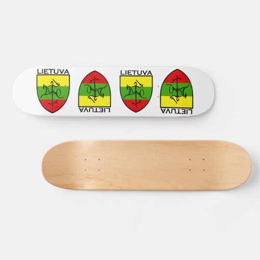 Lietuva, Letland, symbool latvija Persoonlijk Skateboard (Horizontaal)
