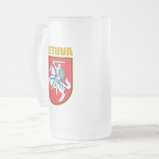 Lietuva (Litouwen) COA Matglas Bierpul (Voorkant links)