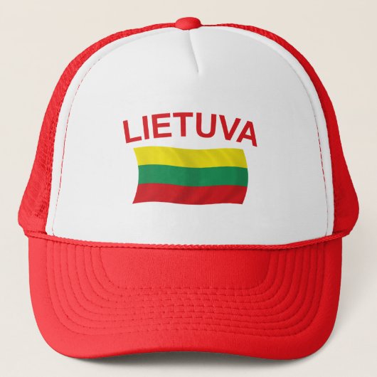 Lietuva (Litouwen) Red Ltrs Trucker Pet (Voorkant)