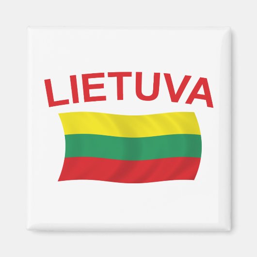 Lietuva (Litouwen) Rood LTRS Magneet (Voorkant)