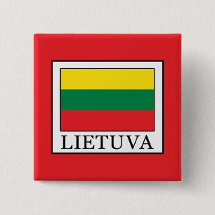 Lietuva Vierkante Button 5,1 Cm