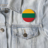 Lietuvos Valstybės Vėliava, Vytis, Litouwen vlag Ronde Button 5,7 Cm (In situ)