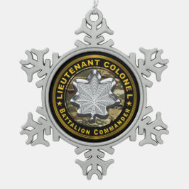 Lieutenant Colonel Battalion Commander Tin Sneeuwvlok Ornament