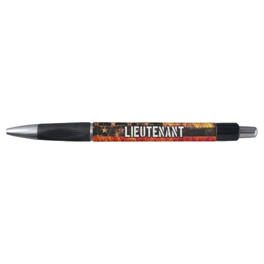 Lieutenant Firefighter Flag Pen (Voorkant)