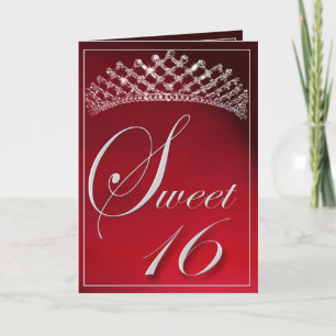 Lieve 16 met een tiara! kaart