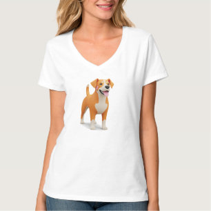 Lieve 3D-cartoonhond Karakter Geïsoleerd  T-shirt