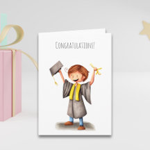 Lieve afgestudeerde viert felicitatie aangepast