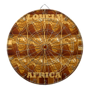 Lieve Afrika Kaart Vector Patroon Kunst Ontwerp Pr Dartbord