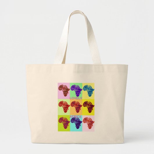 Lieve Afrikaanse afdruk Grote Tote Bag (Voorkant)