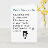 Lieve Afstuderen - een grappig afstuderen -blauw/m Kaart (Gele Bloem)