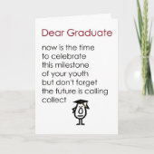 Lieve Afstuderen - een grappig afstuderen (red/boy Kaart (Voorkant)