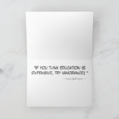 Lieve Afstuderen, Wijsheidswoorden, Wenskaart Kaart (Binnen)