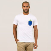 Lieve Alien Zak Cartoon Ontwerp T-shirt (Voorkant volledig)