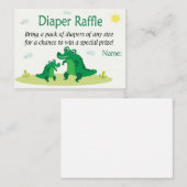 Lieve Alligator Luier Raffle Tickets (Voorkant / Achterkant)