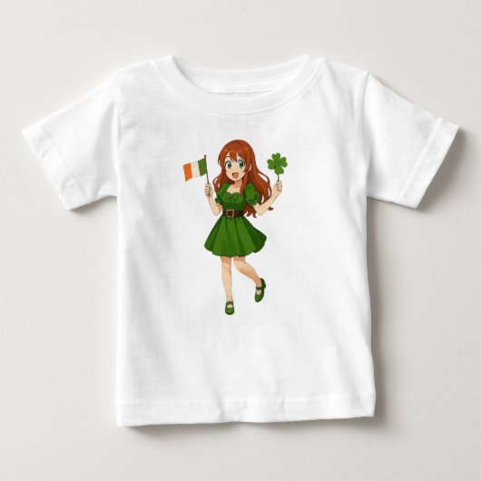 Lieve anime roodharige St. Patrick's Day (Voorkant)