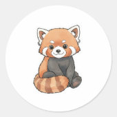Lieve Aquarel Dier Sticker Illustratie (Voorkant)