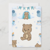 Lieve Aquarel Teddybeer Babyshower Uitnodiging (Achterkant)
