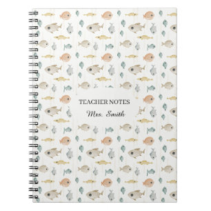Lieve Aquarel Vis Leraar Notities Notitieboek