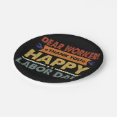 Lieve arbeider dank u gelukkige Dag van de Arbeide Papieren Bordje (Gekanteld)