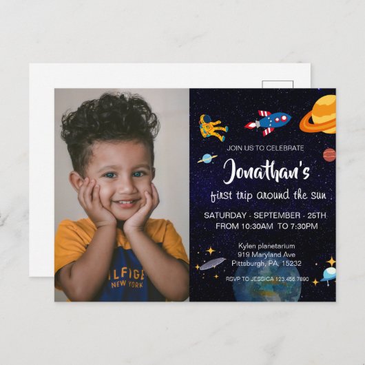 Lieve astronaut  briefkaart (Voorkant / Achterkant)