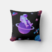 Lieve astronaut op planeet Worpkussen Kussen (Voorkant)