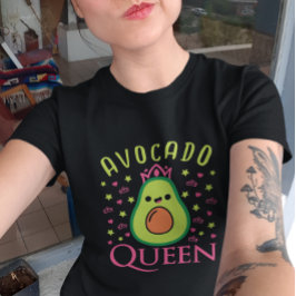 Lieve Avocado Koningin met Hart Keto Meisje Kookt  T-shirt