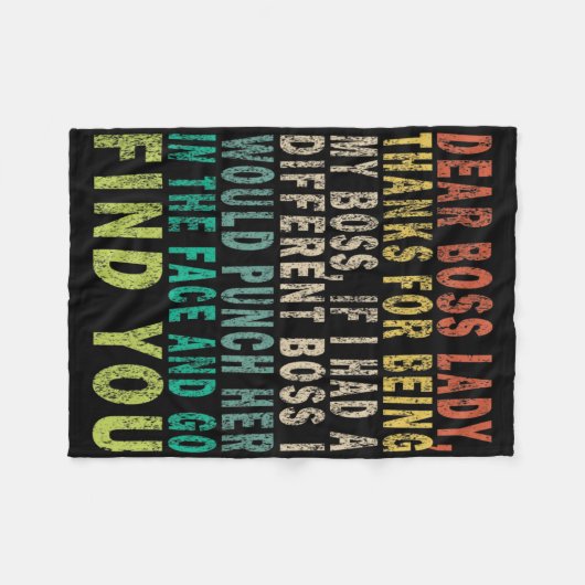 Lieve baas Dame Fleece Deken (Voorkant (Horizontaal))